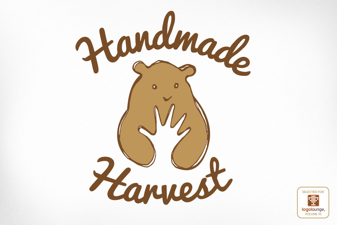 Award Winning Logo Design Handmade Harvest Bear with Hand