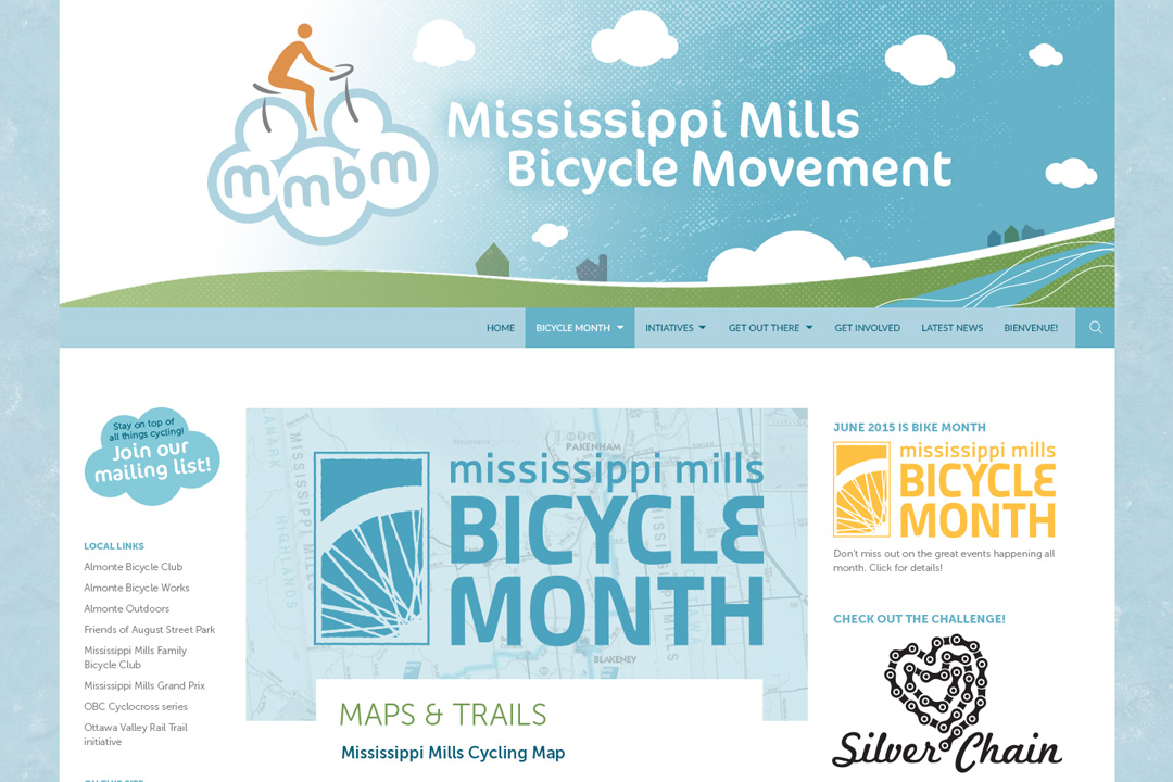 Mississippi Mills Web Design Bicycle Month Site