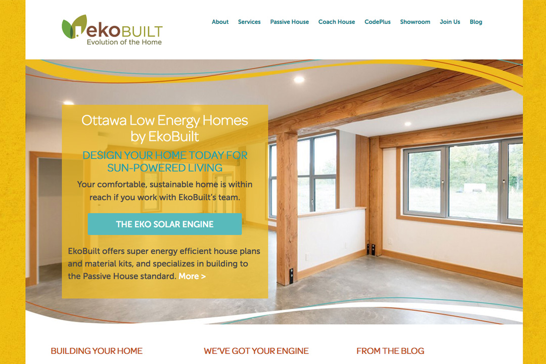 Ottawa Web Design – EkoBuilt Low Energy Home Builders Site