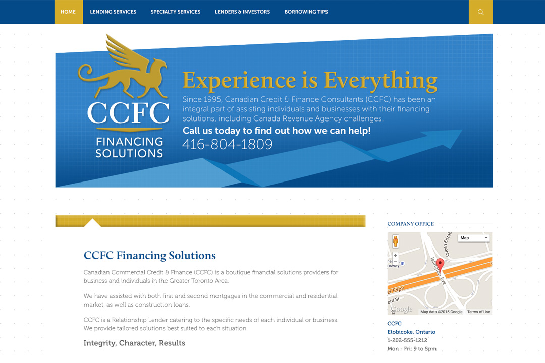 Toronto Web Design – CCFC Financial Solutions Site