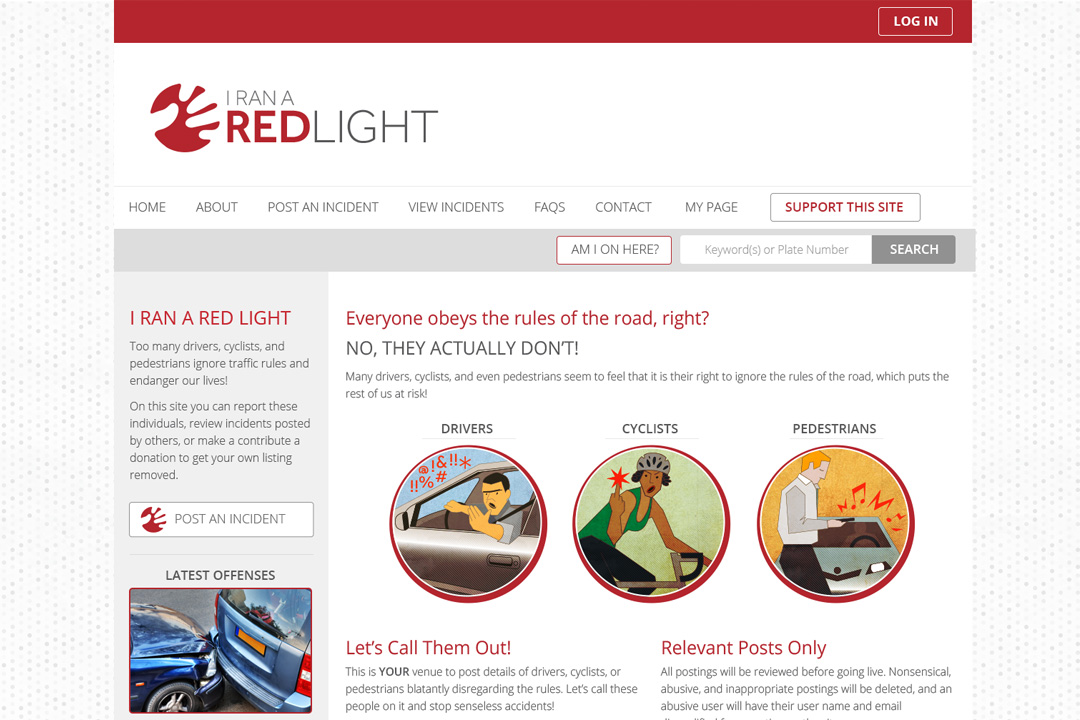 Canada Web Design – I Ran A Red Light Public Service