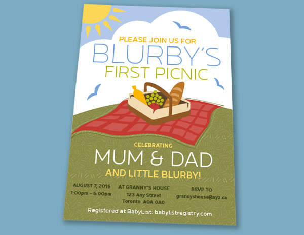 Ottawa Graphic Design Baby Invite