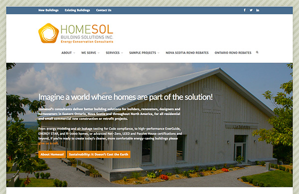Homesol Building Solutions - Ottawa Web Design