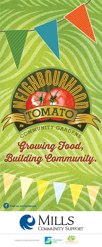 Ottawa Graphic Design Neighbourhood Tomato Community Gardens Roll Up Banner