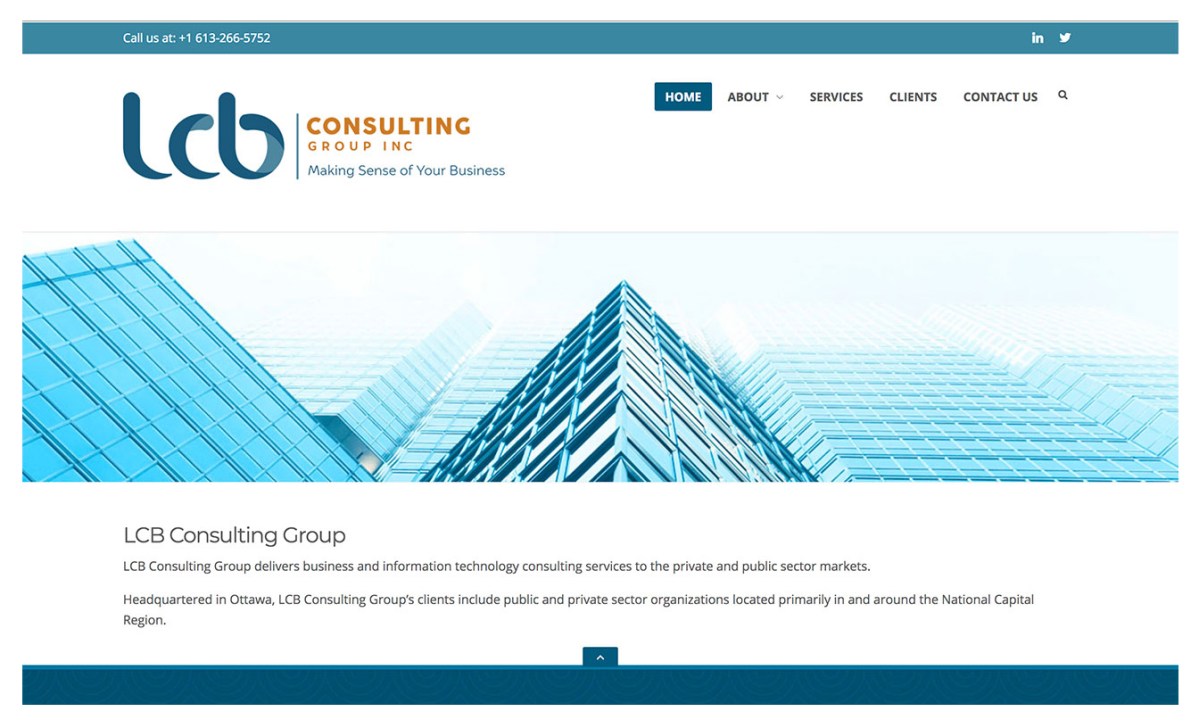Website design for consulting group