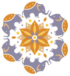 Logo Development - Elephants & flower