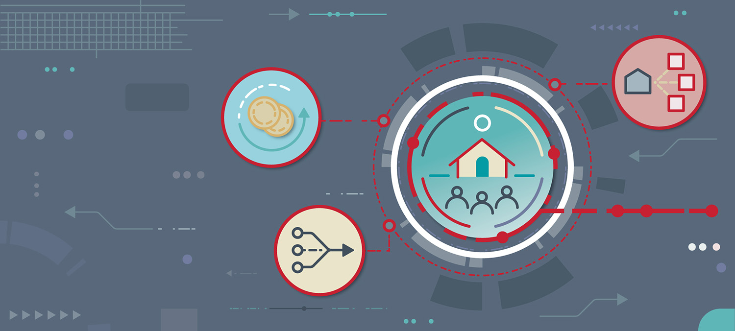 IRPP Capacity for Change memo illustration using modular icons, red pathways, and policy-inspired visual elements to represent funding, collaboration, process, and community change.